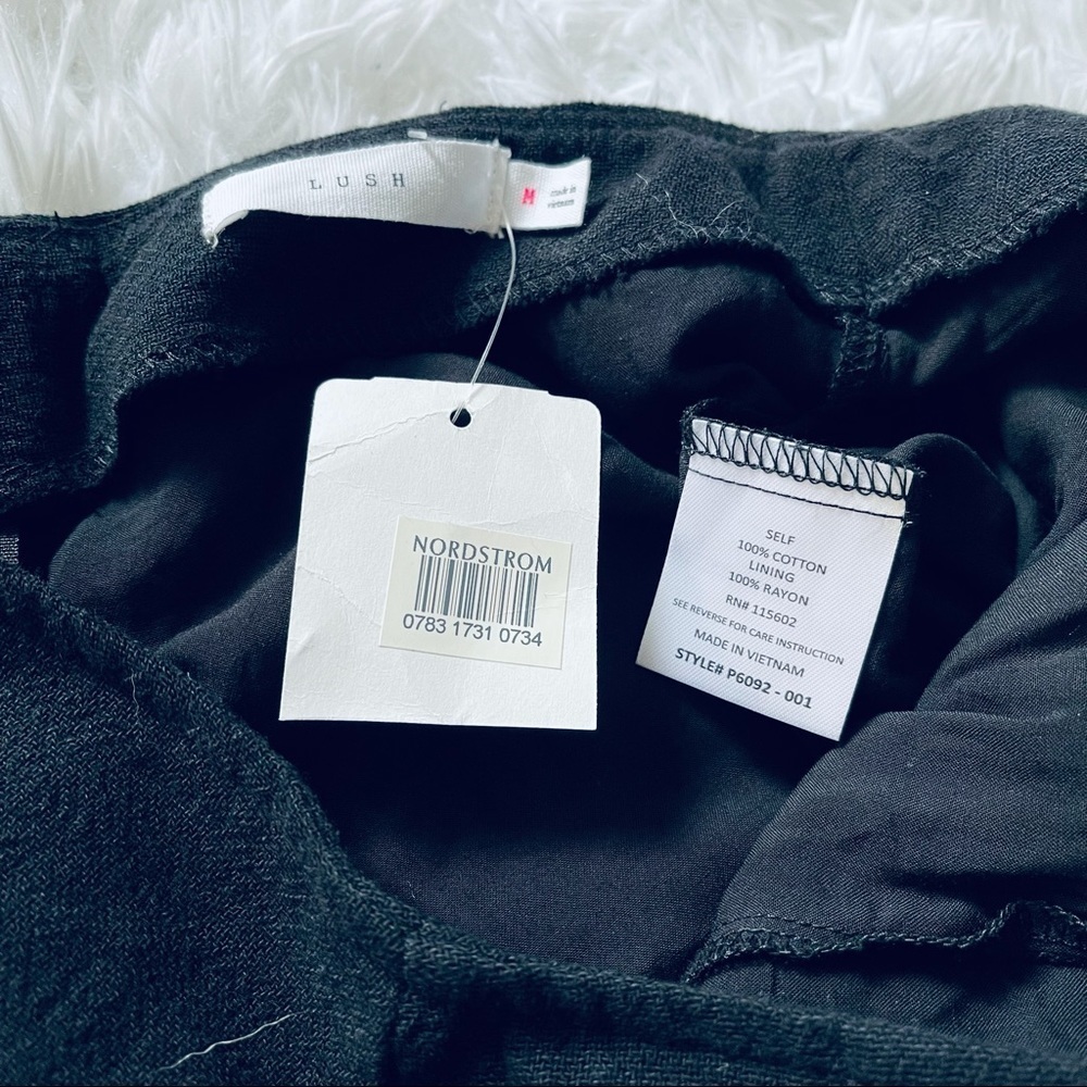 SOLD NWT Lush Black Lace Up Front Skort M - Picture 9 of 10